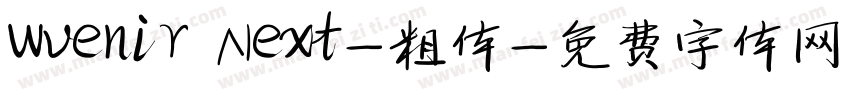wvenir Next-粗体字体转换
